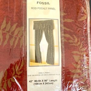 Fossil rod pocket two panels Merlot color size 42” width X 96” length